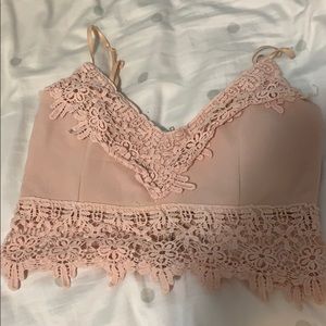 Pink crop top
